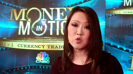 Melissa Lee in CNBC news channel as a reporter.