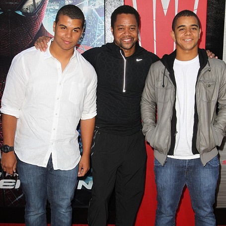 Sara ex-husband Cuba Gooding Jr and her two sons. 