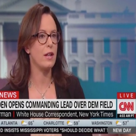 Maggie Haberman in CNN news as politiccal analyst.