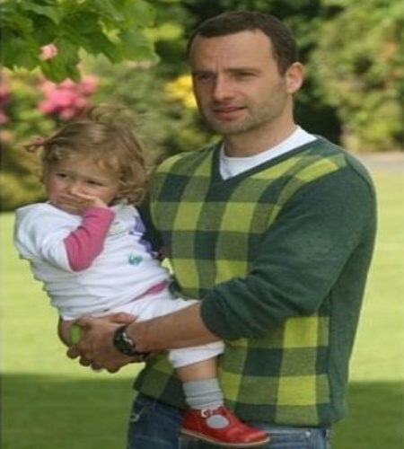 Little Matilda with her father, Andrew