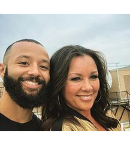 Devin Hervey with his mother, Vanessa Williams