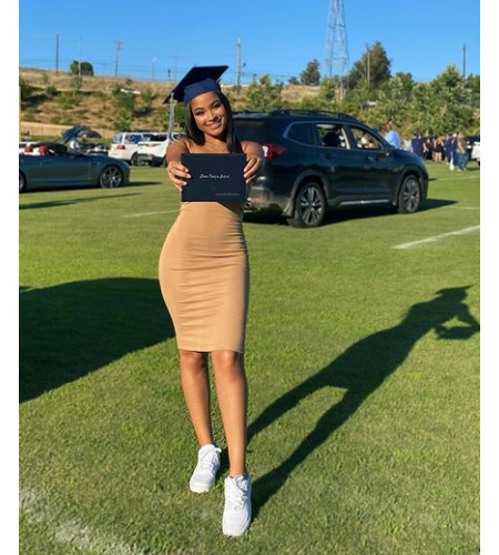 Amara Wayans during highschool graduation